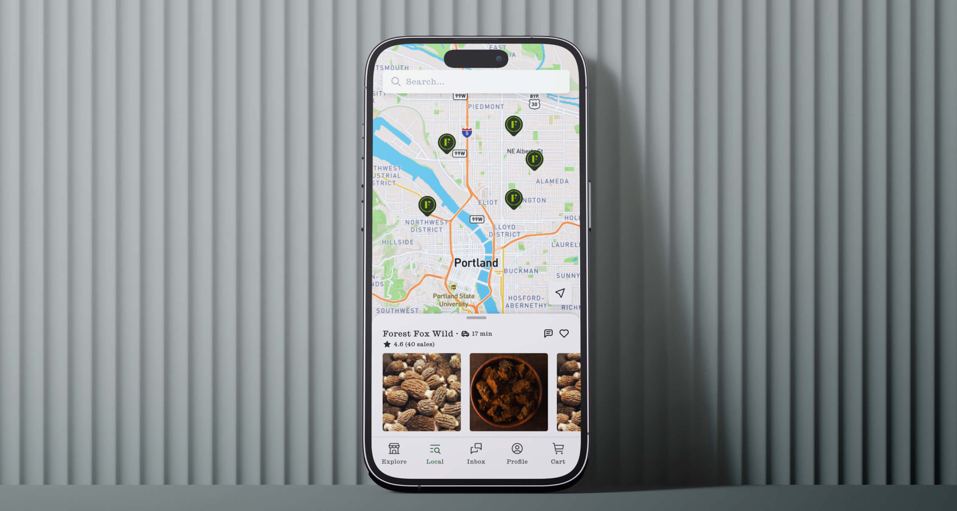 Foraged marketplace app