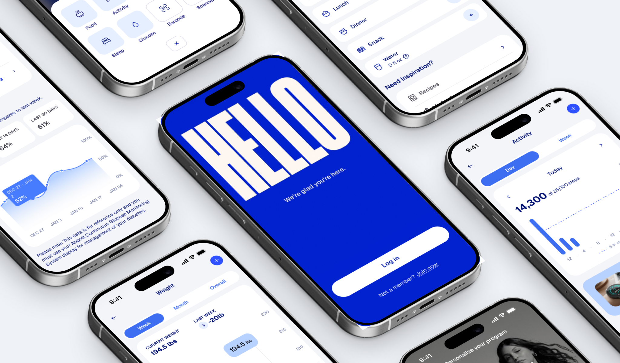 WeightWatchers login and sign-up screens
